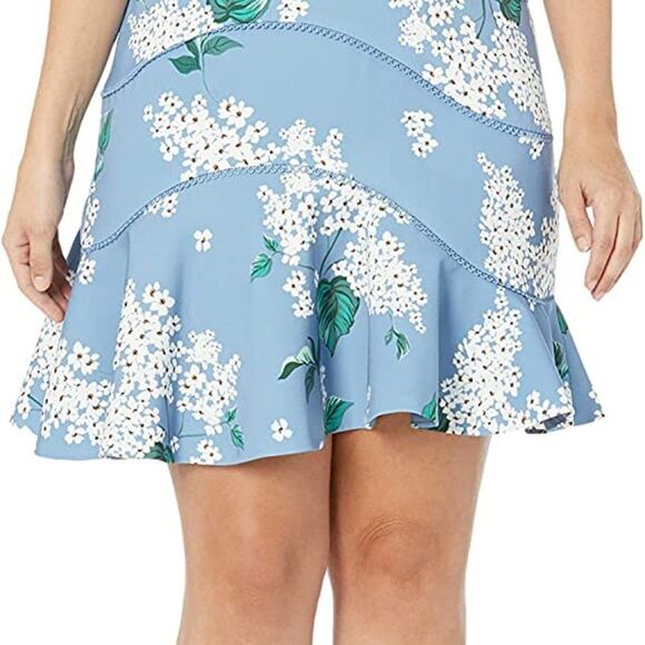 Keepsake Wild Thoughts Summer Dress Size L Blue Floral Mini - Picture 12 of 15